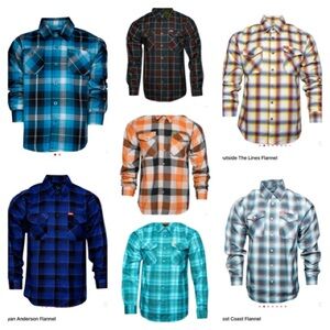 Men's Blue Plaid Flannel Shirt